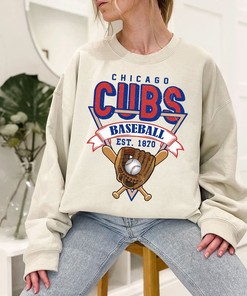 Chicago Baseball Crewneck Sweatshirt, Vintage Chicago Baseball Shirt, Chicago MLB Shirt Hoodie Sweatshirt