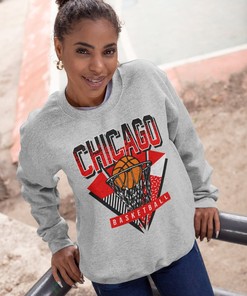 Chicago Basketball 90s throwback Crewneck Unisex Unisex Sweatshirt Hoodie Shirt