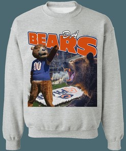 Chicago Bears DA BEARS Vintage NFL Crewneck Sweatshirt Hoodie Shirt Gifts for NFL Fans