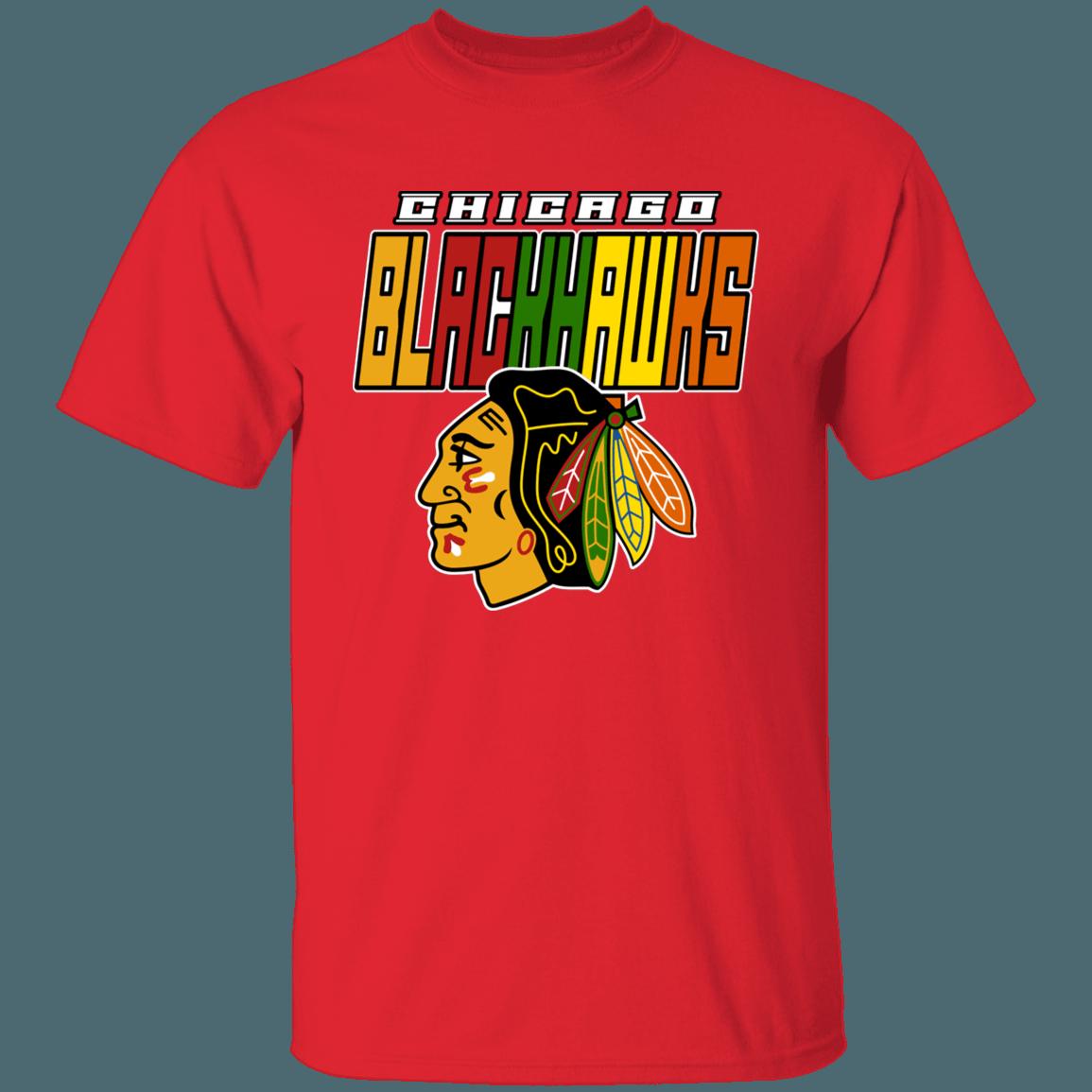 Chicago Blackhawks COLOR RUSH Retro NHL T-Shirt Sweatshirt Hoodie National Hockey League Shirt