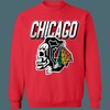 Chicago Blackhawks SKULL Retro NHL Sweatshirt Hoodie TShirt For Hockey Lovers