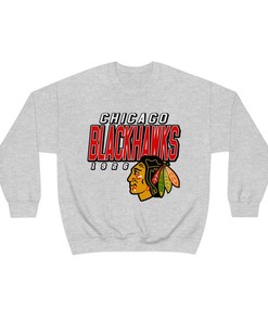 Chicago Blackhawks Vintage 90's NHL Sweatshirt Hoodie TShirt For Hockey Lovers