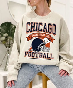 Chicago Football Team Sweatshirt, Retro Chicago Football Shirt for NFL Fans
