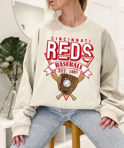 Cincinnati Baseball Crewneck Sweatshirt, Vintage Cincinnati Baseball Shirt, Cincinnati MLB Shirt, Cincinnati Fan Shirt