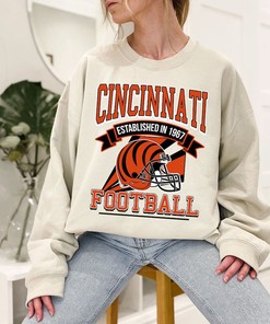 Cincinnati Football Team Sweatshirt, Retro Cincinnati Football Shirt for NFL Fans