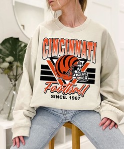 Cincinnati Football Team Sweatshirt, Vintage Cincinnati Football Shirt for NFL Fans