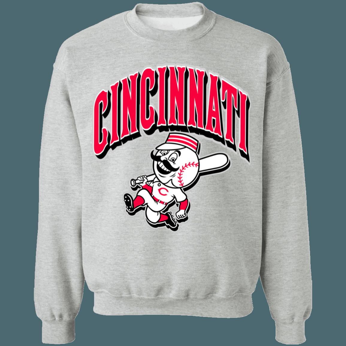 Cincinnati Reds MR.RED Retro MLB Crewneck Sweatshirt Hoodie Shirt for Baseball Fans - Image 2