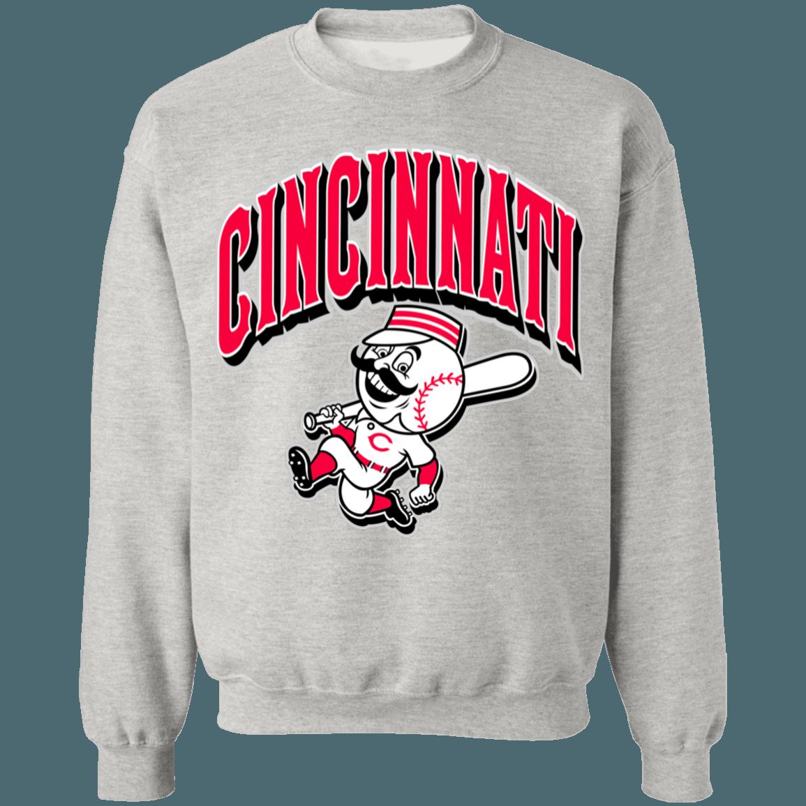 Cincinnati Reds MR.RED Retro MLB Crewneck Sweatshirt Hoodie Shirt for Baseball Fans - Image 3