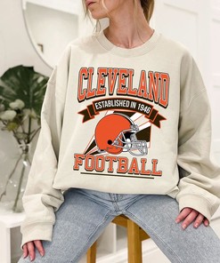 Cleveland Football Team Sweatshirt, Retro Cleveland Football Shirt for NFL Fans