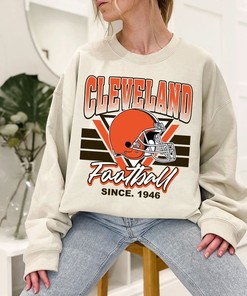 Cleveland Football Team Sweatshirt, Vintage Cleveland Football Shirt for NFL Fans