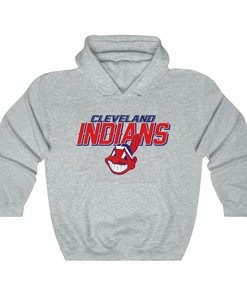 Cleveland Guardians Chief Wahoo Vintage 90's MLB Hoodie Sweatshirt Sport Shirt