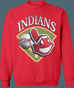 Cleveland Guardians Chief Wahoo Vintage MLB Crewneck Sweatshirt Hoodie Shirt for Baseball Fans