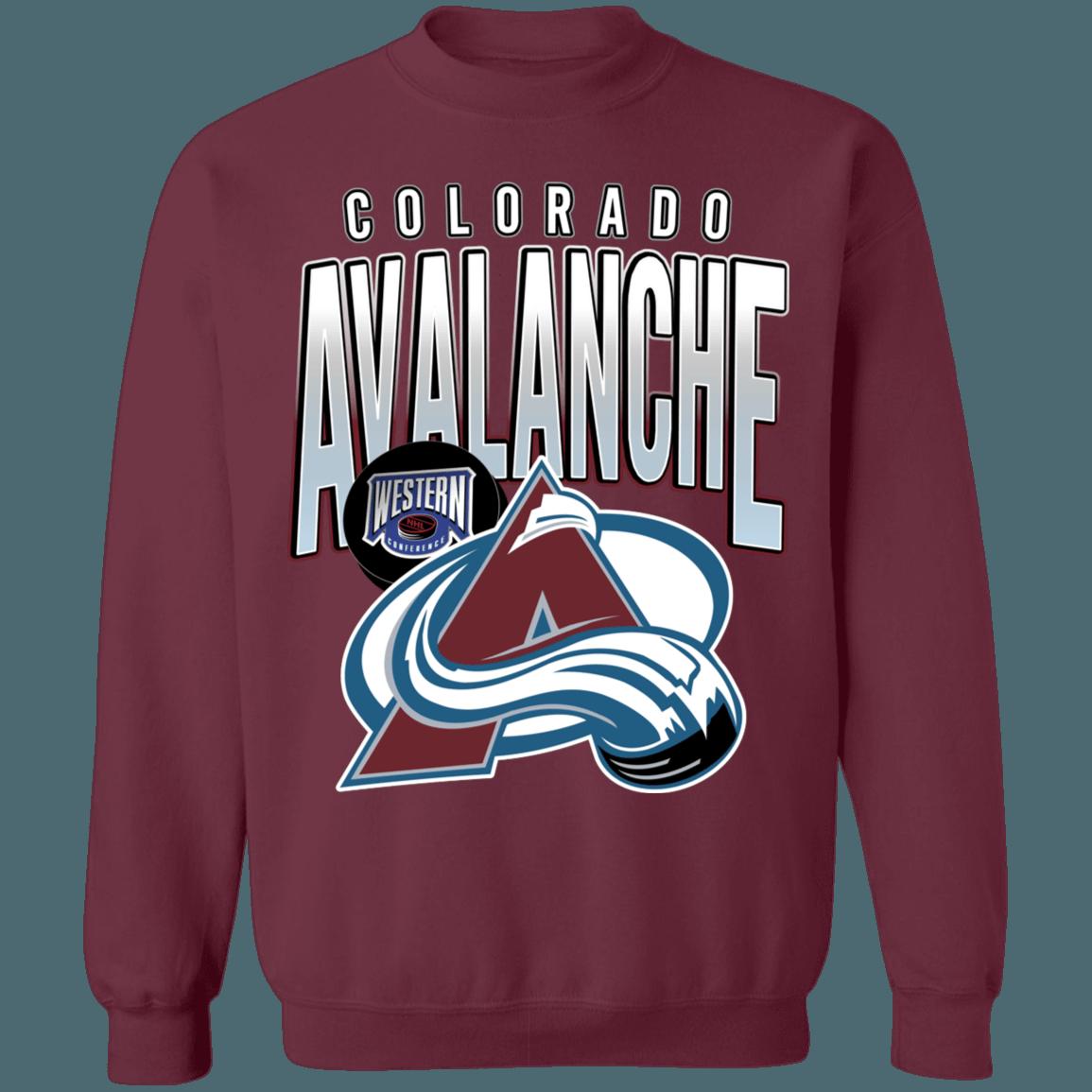Colorado Avalanche 90's Retro NHL Sweatshirt Hoodie TShirt For Hockey Lovers - Image 2