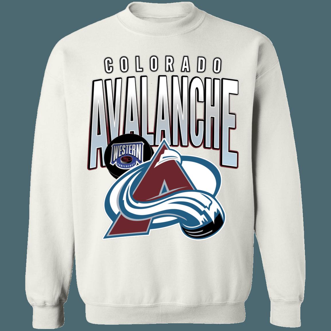 Colorado Avalanche 90's Retro NHL Sweatshirt Hoodie TShirt For Hockey Lovers - Image 3