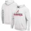 Colosseum White Alabama Crimson Tide Lantern Pullover Hoodie, Alabama Sweatshirt Full Size Gifts For Ncaa Fans