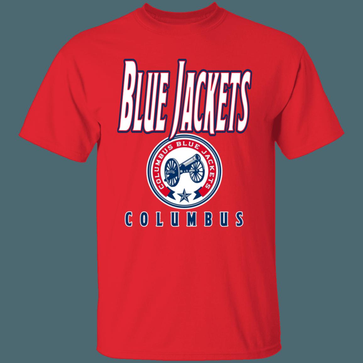 Columbus Blue Jackets CANNON Retro NHL T-Shirt Sweatshirt Hoodie National Hockey League Shirt