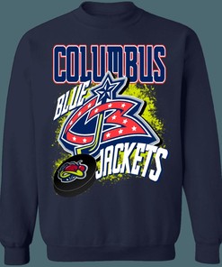 Columbus Blue Jackets Retro NHL Sweatshirt Hoodie TShirt For Hockey Lovers
