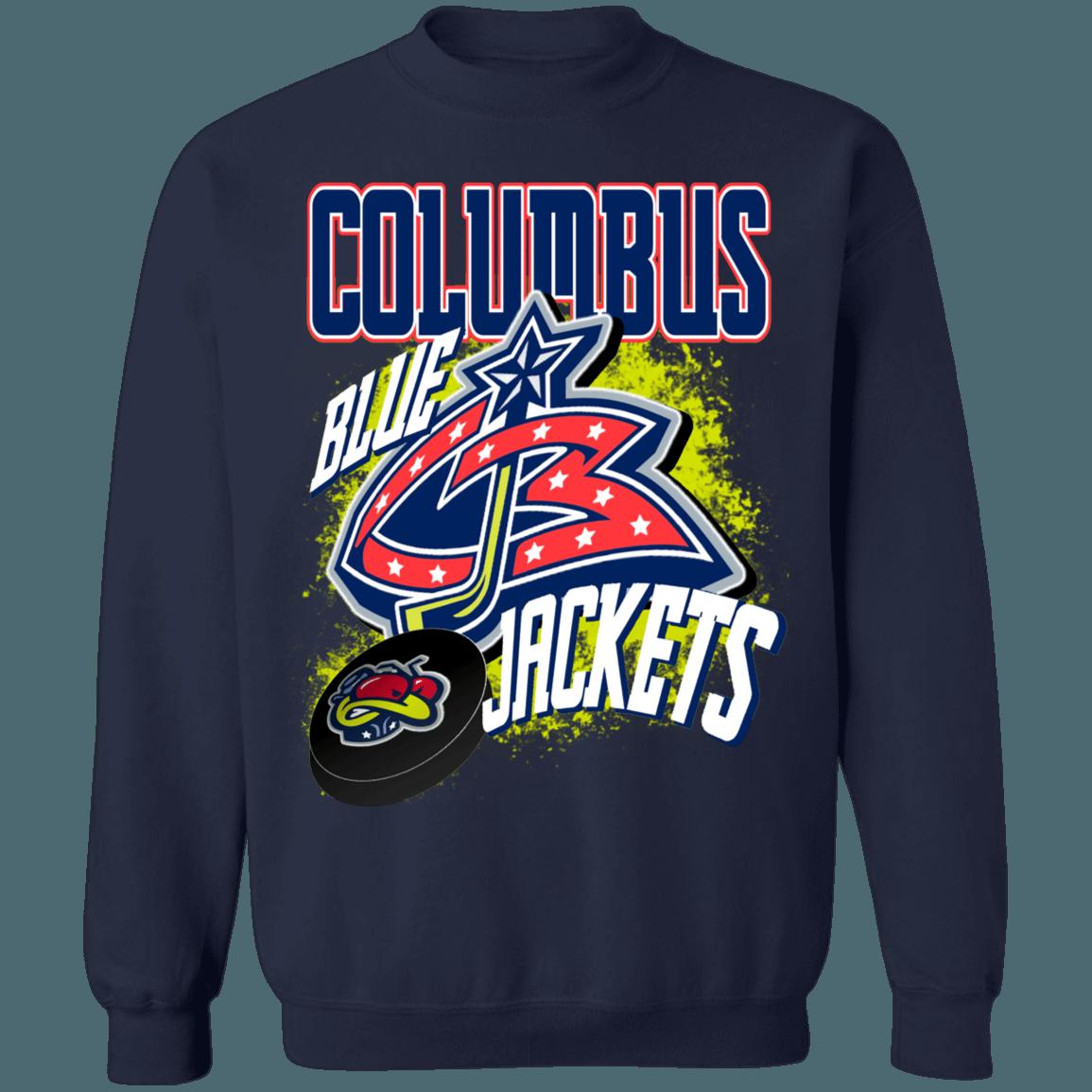 Columbus Blue Jackets Retro NHL Sweatshirt Hoodie TShirt For Hockey Lovers