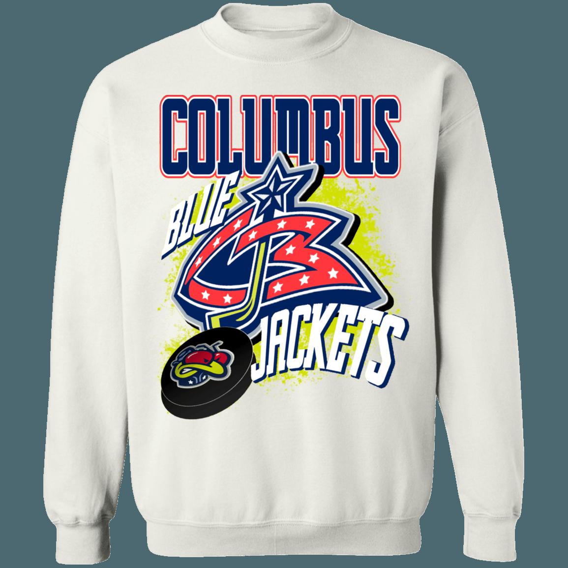 Columbus Blue Jackets Retro NHL Sweatshirt Hoodie TShirt For Hockey Lovers - Image 4