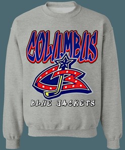 Columbus Blue Jackets Vintage 90's NHL Sweatshirt Hoodie TShirt For Hockey Lovers