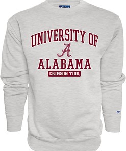 Crewneck Sweatshirt Twill Applique Alabama Sweatshirt Gifts For Alabama Fans