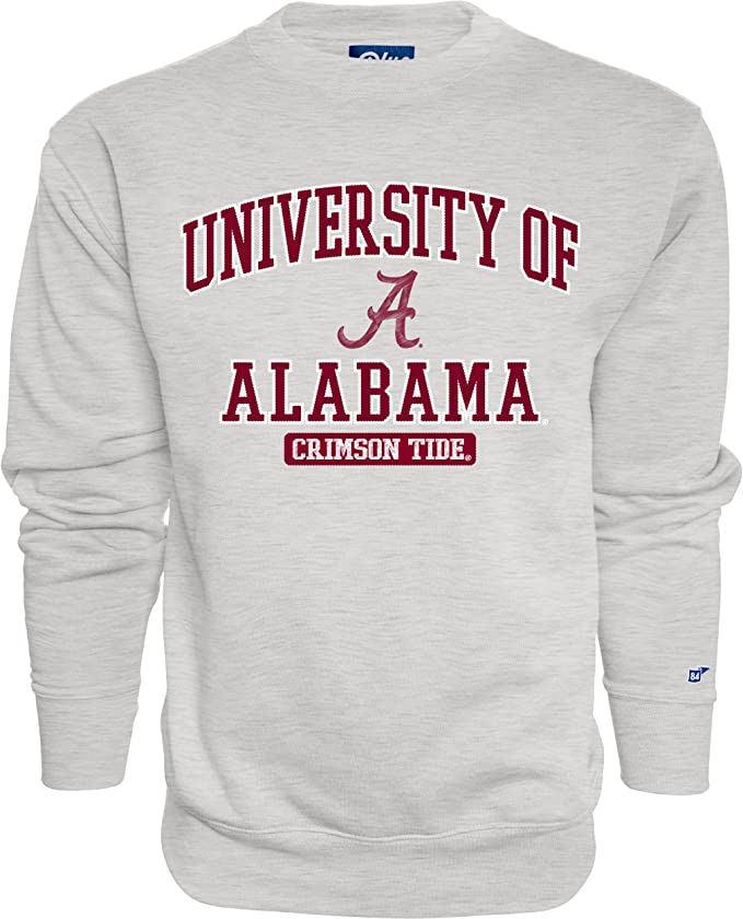 Crewneck Sweatshirt Twill Applique Alabama Sweatshirt Gifts For Alabama Fans
