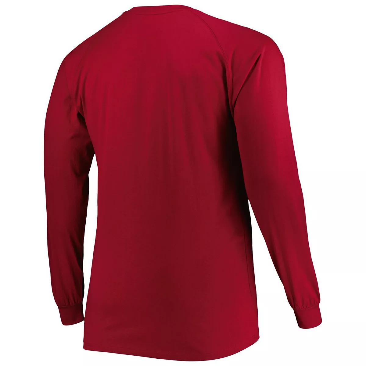 Crimson Alabama Crimson Tide Big & Tall Two-Hit Raglan Long Sleeve T-Shirt - Image 3