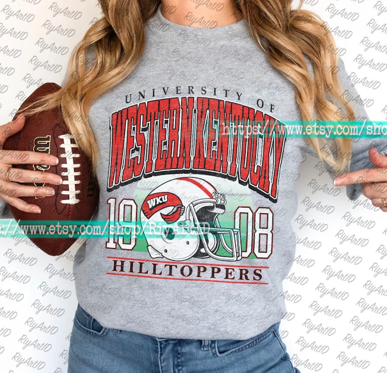 Custom Your City, Vintage Western Kentucky 1908 Crewneck Sweatshirt, Football Western Kentucky 1908