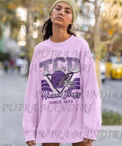 Custom Your Team, Vintage Texas Christian 1873 Crewneck Sweatshirt, Football Texas Christian Fan Crewneck Shirt