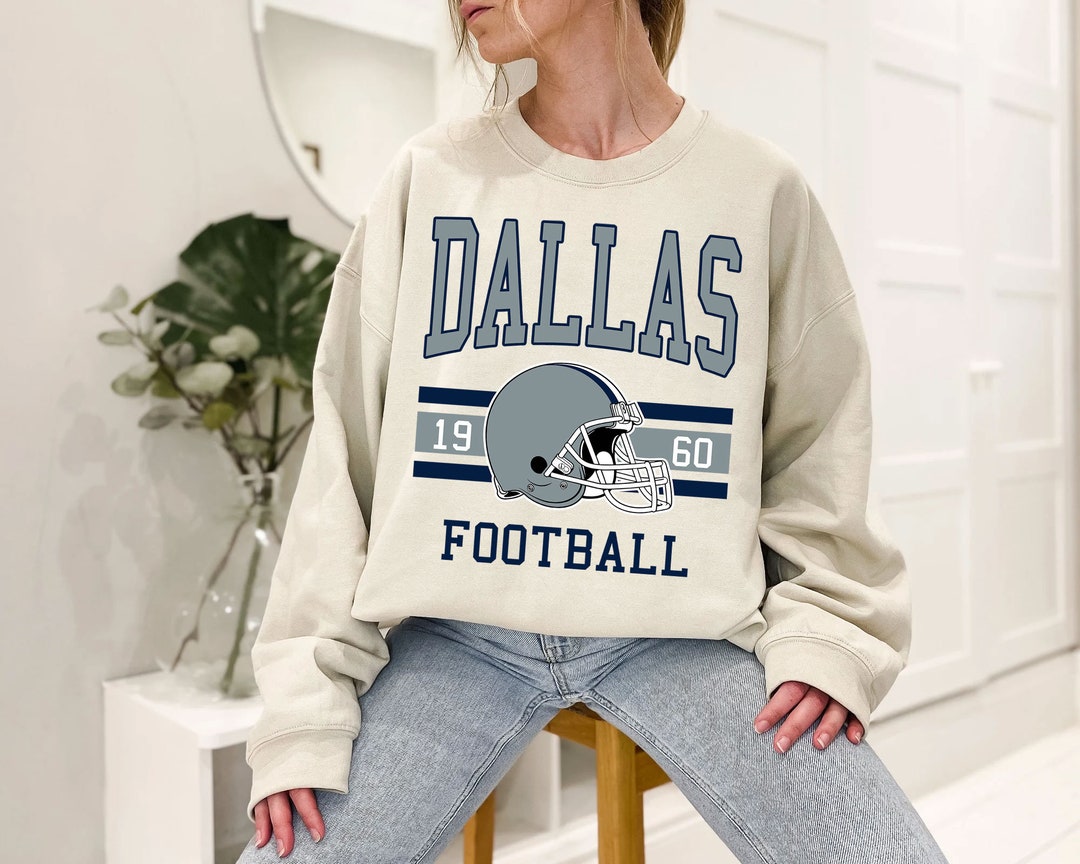 Dallas Football Sweatshirt, Vintage Retro Dallas Football Shirt for NFL Fans