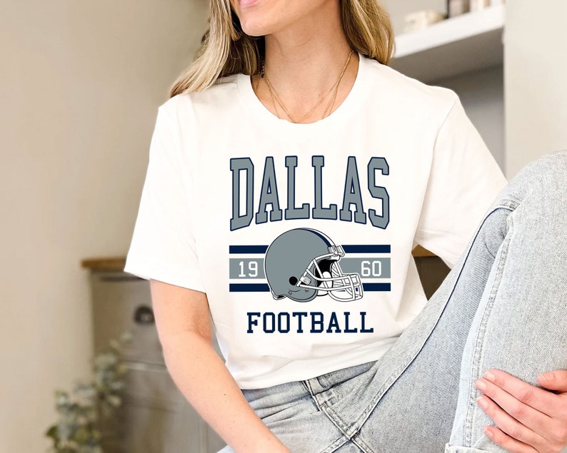 Dallas Football Sweatshirt, Vintage Retro Dallas Football Shirt for NFL Fans - Image 3