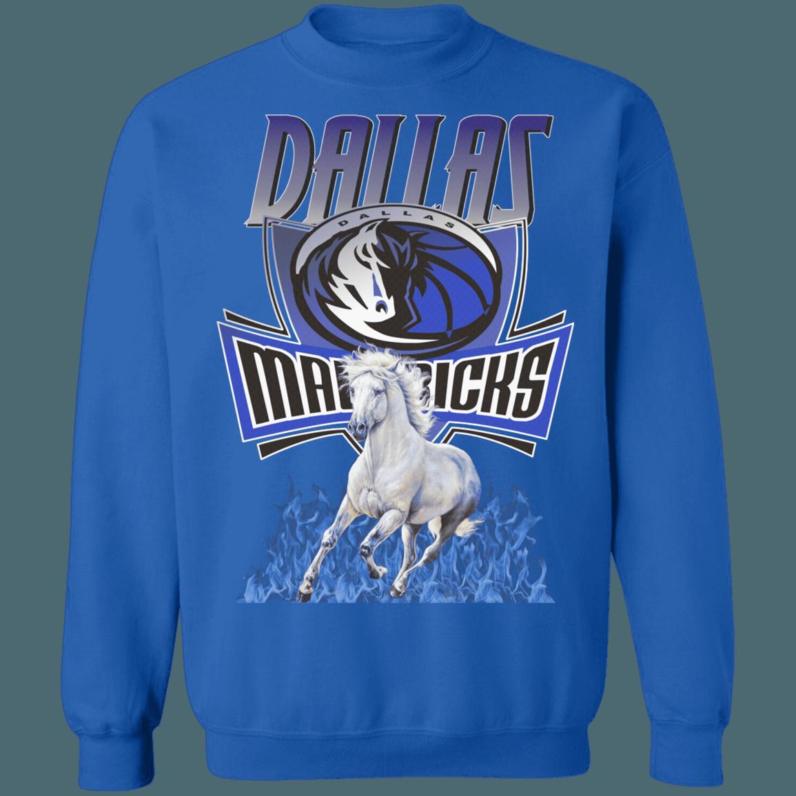Dallas Mavericks Vintage NBA Vintage Sweatshirt Hoodie Shirt For NBA Fans - Image 2