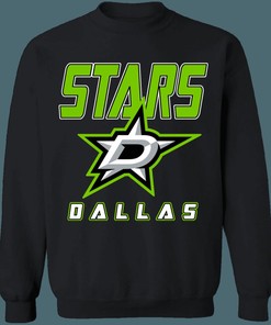 Dallas Stars NEON GREEN Retro NHL Sweatshirt Hoodie TShirt For Hockey Lovers