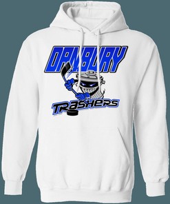 Danbury Trashers Vintage UHL Hockey Hoodie Sweatshirt Sport Shirt