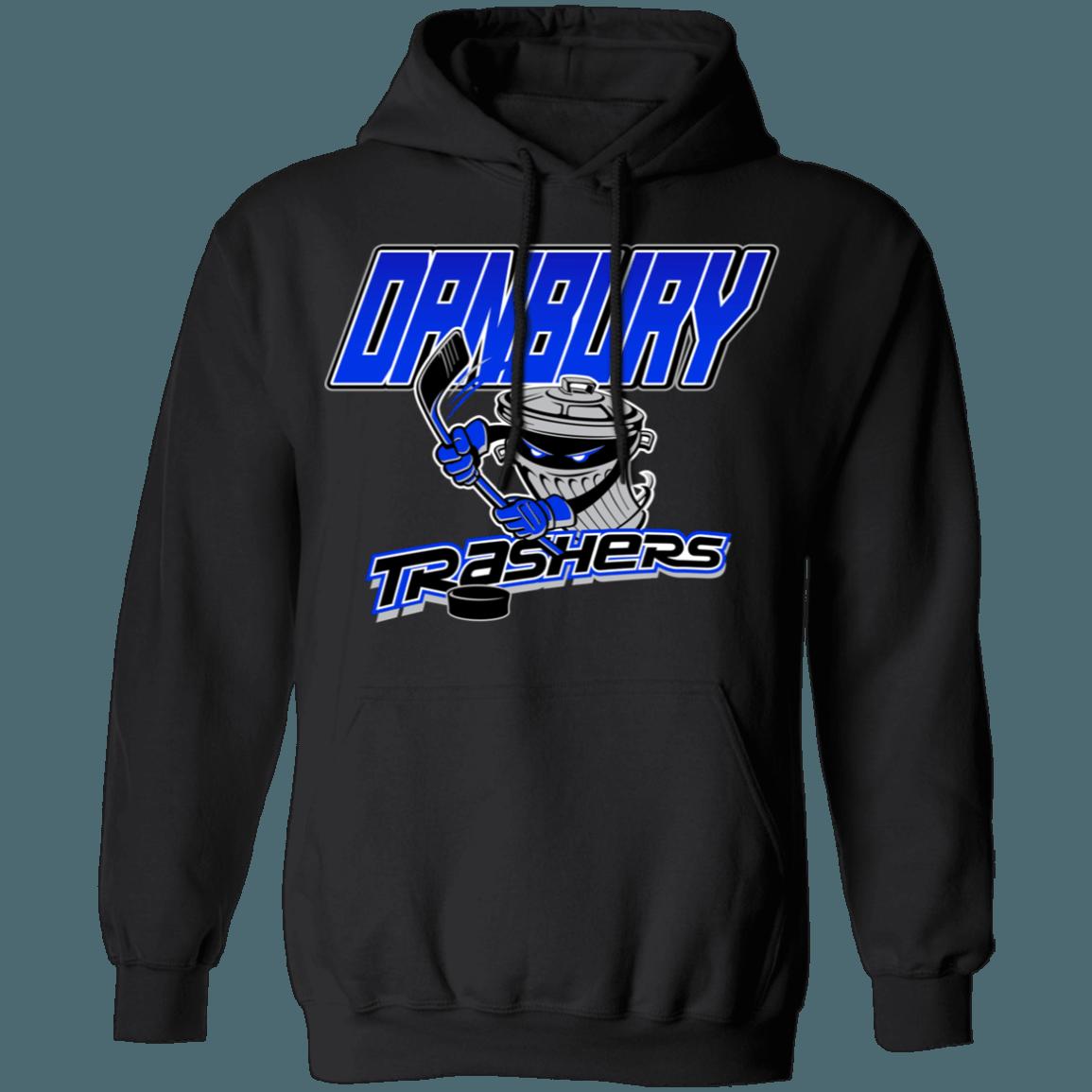 Danbury Trashers Vintage UHL Hockey Hoodie Sweatshirt Sport Shirt - Image 2