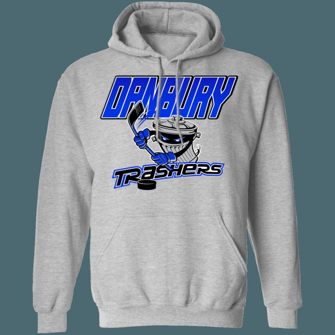 Danbury Trashers Vintage UHL Hockey Hoodie Sweatshirt Sport Shirt - Image 4