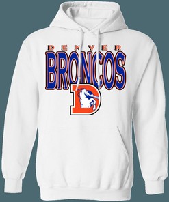 Denver Broncos 80's Vintage NFL Hoodie Sweatshirt Sport Shirt
