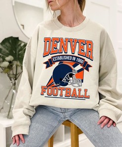 Denver Football Sweatshirt, Vintage Denver Football Shirt for NFL Fans
