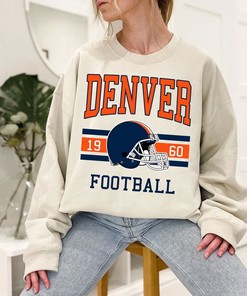 Denver Football Sweatshirt, Vintage Retro Denver Football Shirt for NFL Fans