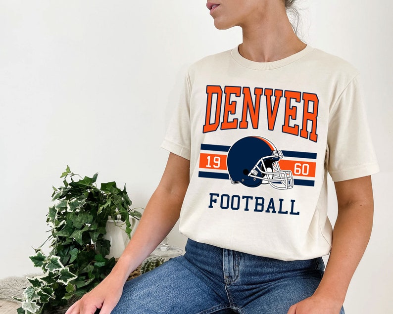 Denver Football Sweatshirt, Vintage Retro Denver Football Shirt for NFL Fans - Image 4