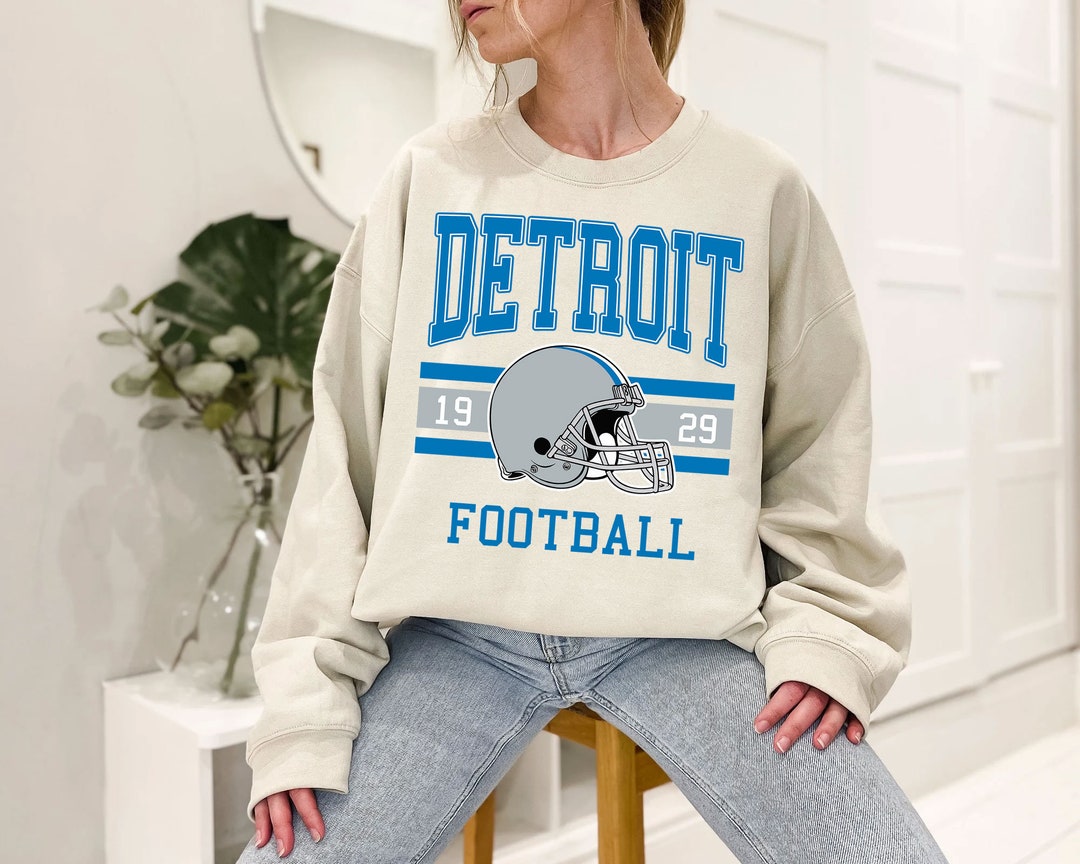 Detroit Football Sweatshirt, Vintage Style Detroit Football Crewneck Sweatshirt, American Football Shirt, NFL Shirt