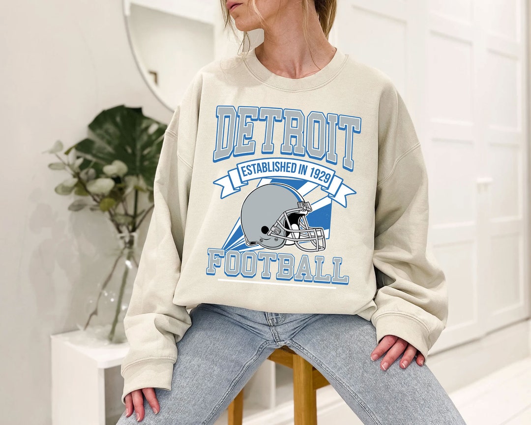 Detroit Football Team Sweatshirt, Retro Detroit Football Crewneck Sweatshirt, American Football Shirt, NFL Shirt