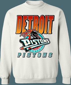 Detroit Pistons GRADIENT Retro NBA Vintage Sweatshirt Hoodie Shirt For NBA Fans