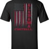 Football Flag American Flag Sports Fan Game Day Tailgating Short Sleeve T-Shirt Graphic Tee