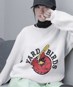Go Cardinals Baseball Cardinal Pride Women Or Men Sweatshirt Yard Bird At The Plate Gift For Any Cardinal Lover