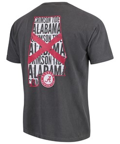 Gray Alabama Crimson Tide Flag Local Comfort Color T-Shirt Hoodie Sweatshirt Full Size Gifts For Ncaa Fans