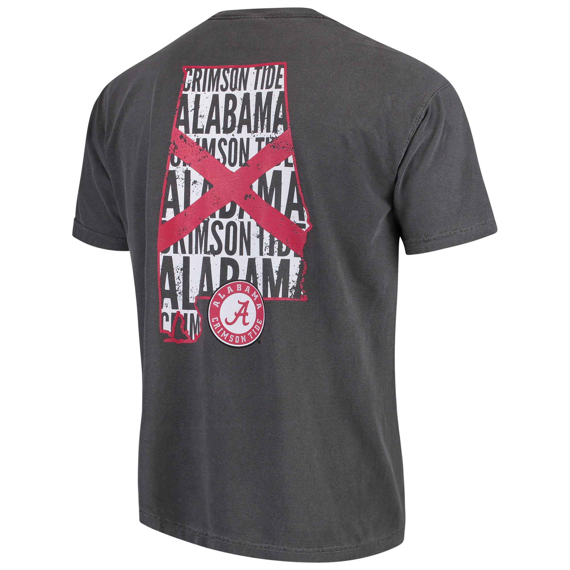 Gray Alabama Crimson Tide Flag Local Comfort Color T-Shirt Hoodie Sweatshirt Full Size Gifts For Ncaa Fans