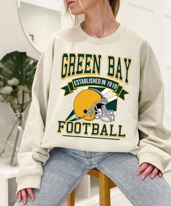 Green Bay Football Team Sweatshirt, Retro Green Bay Football Shirt for NFL Fans