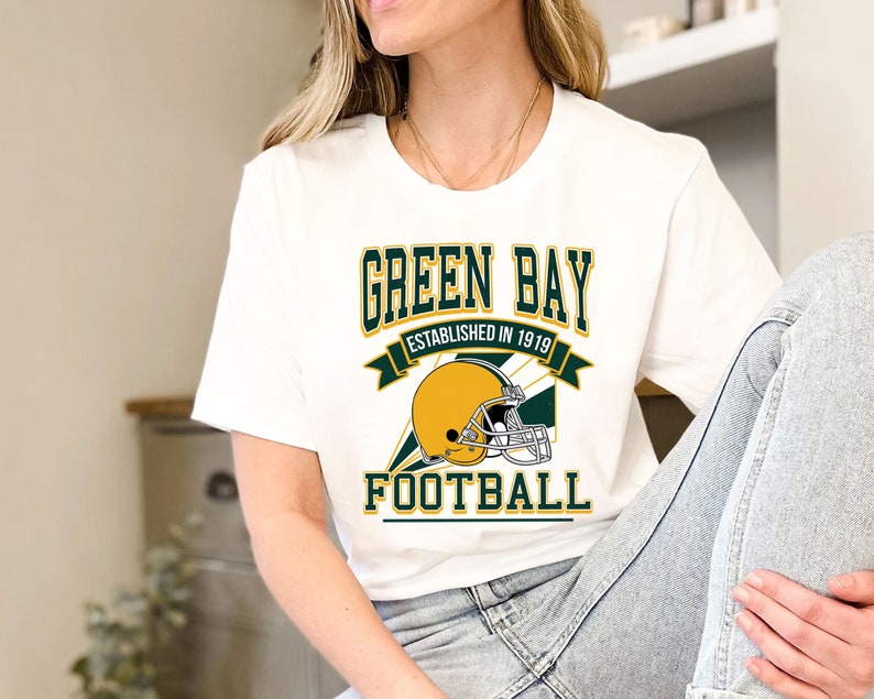 Green Bay Football Team Sweatshirt, Retro Green Bay Football Shirt for NFL Fans - Image 3