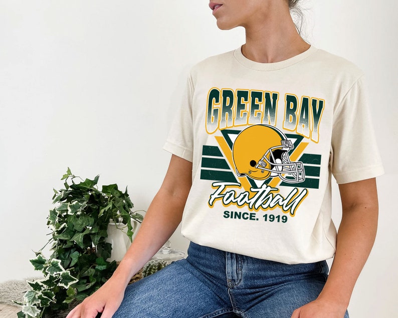 Green Bay Football Team Sweatshirt, Vintage Green Bay Football Shirt for NFL Fans - Image 4